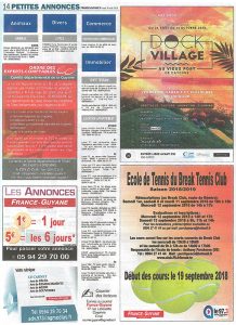 Parution Ordre des Experts Comptables dans le France Guyane